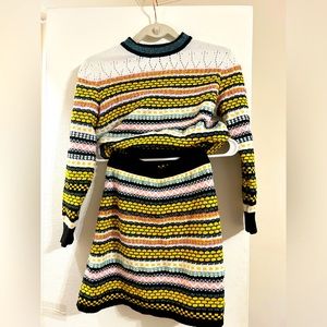 Sweater+skirt set